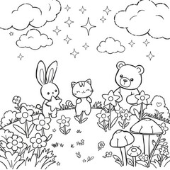 Fototapeta premium coloring page for kids
