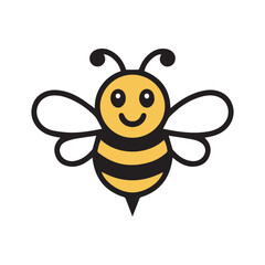 Honey bee logo concept vector