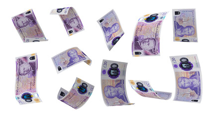 England_20_Pounds_studio_light_Design_Money_Single_Bank_Currency_Note