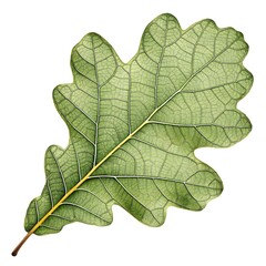 Water Oak Leaf Smooth and Narrow with Graceful Rounded Tip Reflecting Southern Resilience and Natural Simplicity Beautifully Isolated on White Solid Background for Botanical and Artistic Appeal