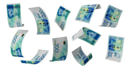 Israeli_200_Shekels_ Asset_Money_Single_Bank_Currency_Note