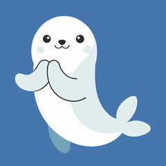 Cute Icon of Seal Clapping Flippers