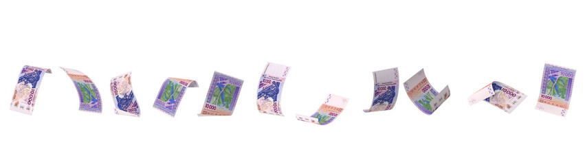 African_10000_FrancsShadow_Asset_Money_Single_Bank_Currency_Note