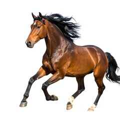 Obraz premium Brown horse in motion