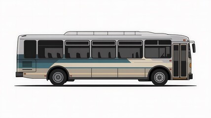 Side View of a Classic Passenger Bus