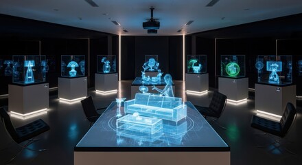 Showcasing holographic interior design through innovative technology and virtual reality exhibition