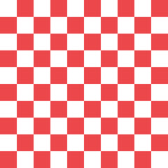 Red and white checkered seamless creative minimalist pattern background