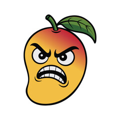 Mango cartoon type vector art illustration