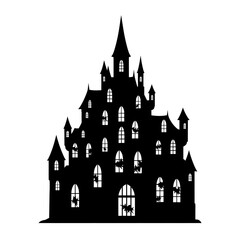 Obraz premium castle on a black background