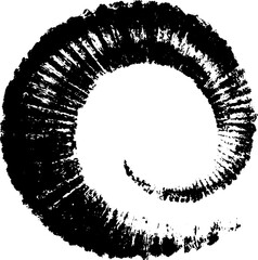 Grunge black and white spiral for urban art and design projects