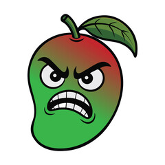 Mango cartoon type vector art illustration