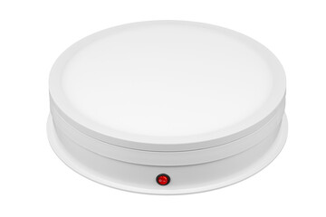 Rotating photography stand with power button