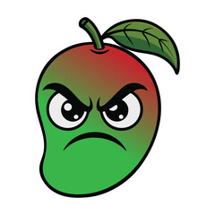 Mango cartoon type vector art illustration