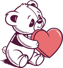 Obraz premium teddy bear with heart