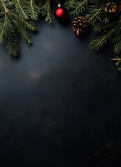 Dark Free Christmas Background with Space for 