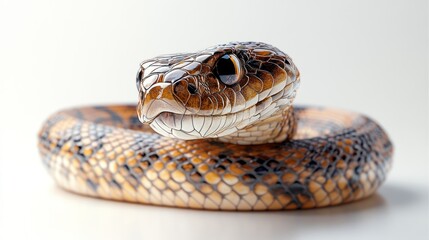 Obraz premium Close-up snake, coiled, studio shot