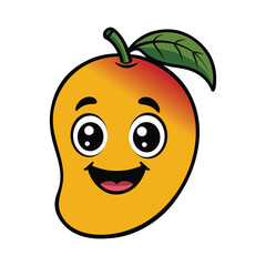 Mango cartoon type vector art illustration