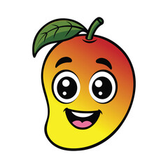Mango cartoon type vector art illustration