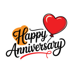 Happy anniversary Typography image vector