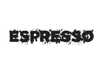 Grunge Style "Espresso" Text Graphic