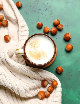 Cozy coffee and hazelnuts