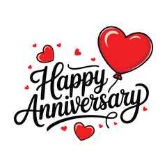 Happy anniversary Typography image vector