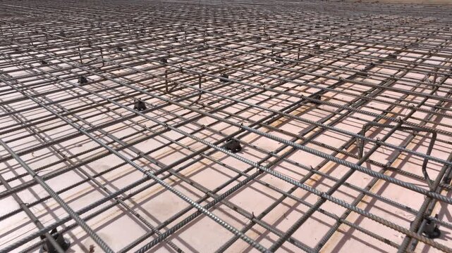 Rebar texture. Steel reinforcement bars. Construction of armature