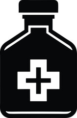 Pharmacy icon bottle vector icon.