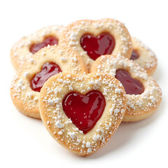 Delicious Linzer cookies with jam filling.