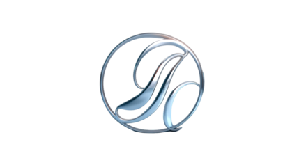 Abstract logo design isolated on transparent background, representing modern style