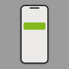 Smartphone Mockup with Green Button – Mobile App UI UX Template on Gray Background