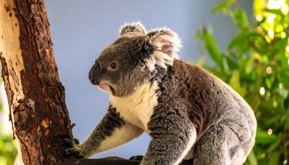 Fototapeta premium Close-up of a koala resting on a tree