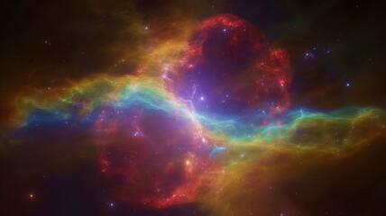 Obraz premium Nebula debris from a supernova explosion