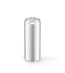 Drink Aluminium Can Soda Sleek 330ml White Blank Glossy