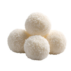 Soft and Chewy White Mochi Balls, Minimalist Food Clipart, PNG Transparent Background