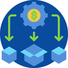Obraz premium Product management icon for business, website, application, printing, document, poster design, etc
