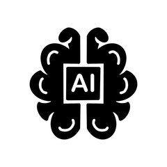 AIブレインアイコン / Artificial Intelligence Brain Icon