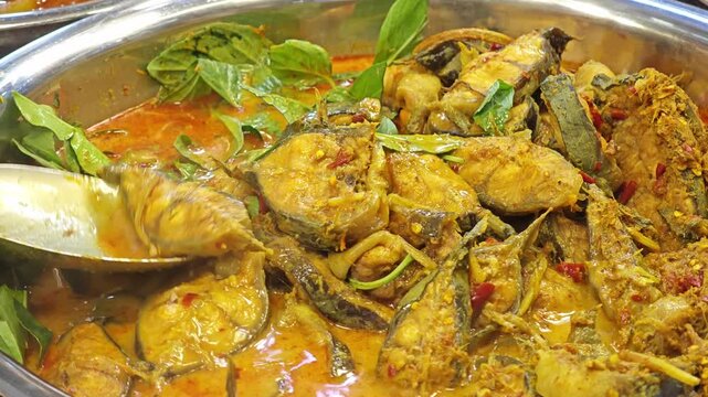 Catfish Curry with Cumin Leaves.