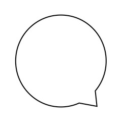 円形空白 シンプル吹き出しマーク〜Circular blank simple speech bubble mark〜