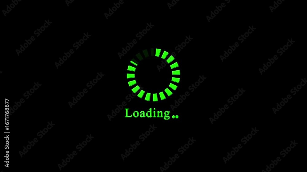 Poster animated of circle loading icon. black background animated circular loading mark with. 4k video anim