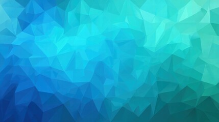 Fototapeta premium Blue and Teal Low-Poly Gradient with Faceted Geometric Texture