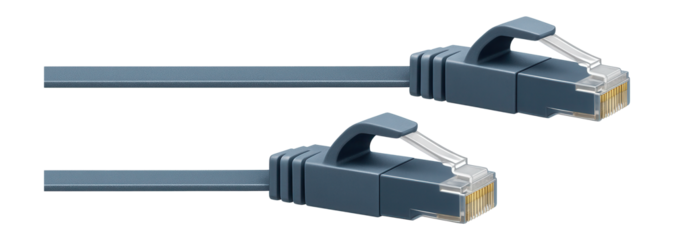 Flat Ethernet cable for under-carpet installation