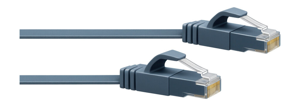 Flat Ethernet cable for under-carpet installation