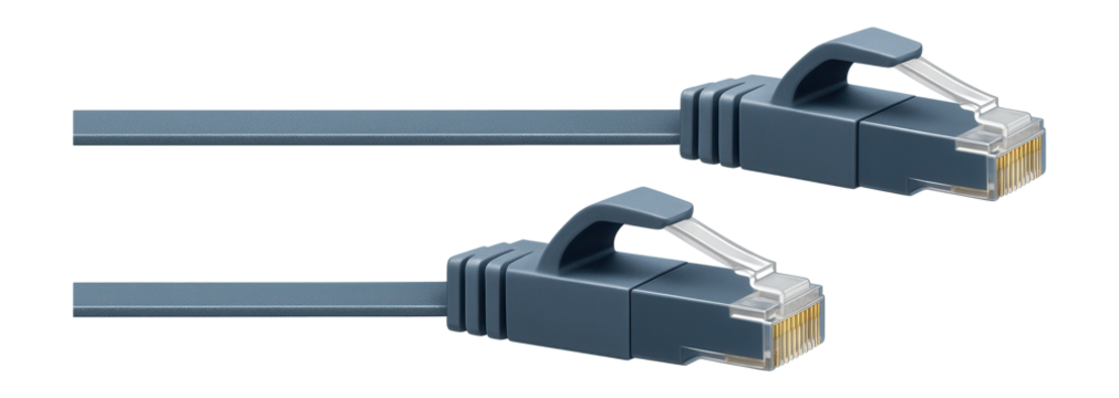 Flat Ethernet cable for under-carpet installation