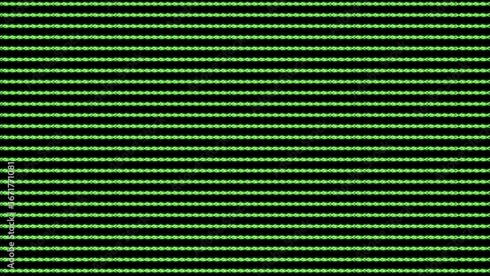 Poster repeating pattern of small green arrows on black background abstract