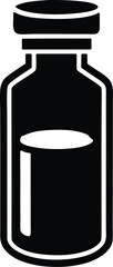 Medicine vial vector icon.