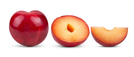 cherry plums isolated on transparent png