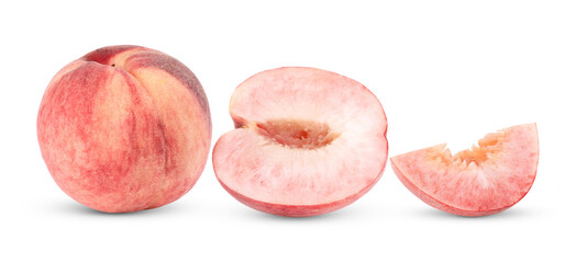 Pink Peach isolated on transparent png (Image from camera)
