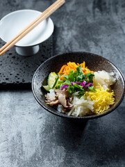 Bibimbap, Korean mixed rice with vegetable