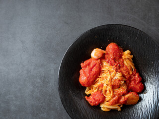 Tomato Pasta on a Plate